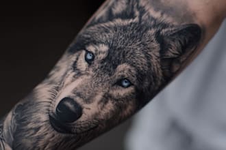 high end linework tattoo design for you