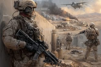create realistic military, war, or sci fi illustrations