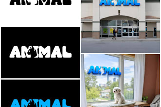 animal brand 3d logo visualization