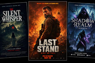 design movie poster game poster film poster cover art video game poster design