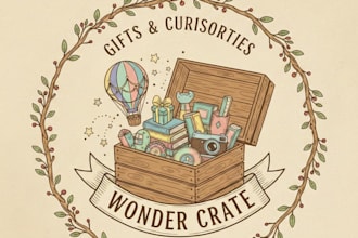design a charming and memorable gift shop logo for your business