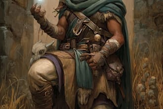 draw concept art of knights, medieval, fanatsy  character