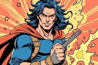 create comic book and custom illustration