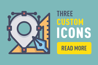 design 3 awesome custom flat icons