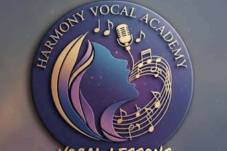 design a professional and creative vocal lessons logo for your brand