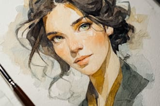 create watercolor illustration and watercolor art