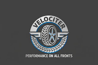 design a sleek and professional wheel logo for your brand
