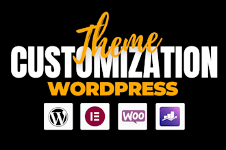 install wordpress, setup theme, and customize wordpress website