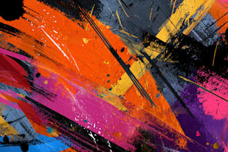 illustrate people portraits in an expressive abstract style