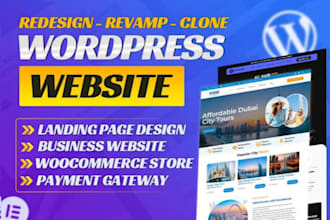 build creative portfolio website using wordpress, website development