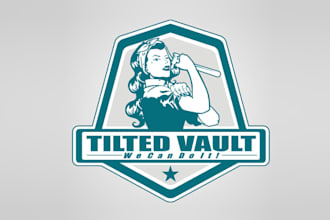 create a classic trustworthy logo for tilted vaultl woodwork