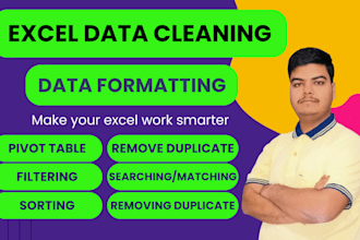 clean, format, merge, split excel data