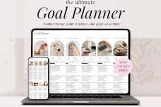 goal planner spreadsheet  2026 goal tracker  new year resolution excel