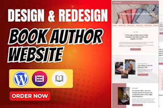 design or redesign a wordpress author website and ebook landing page or website
