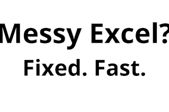 clean and fix your messy excel or CSV file fast
