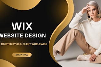 create wix website design, redesign wix website, wix online store