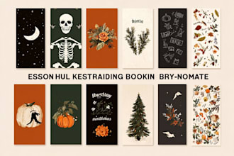 make a seasonal etsy branding kit for halloween and christmas