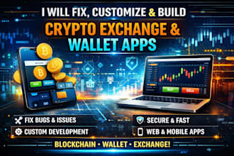develop crypto app, food delivery app cod game and app promotion