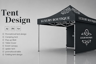 design tent, table cover, flag and canopy tent