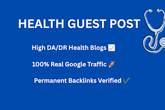 do health guest post and high da SEO outreach