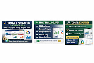 create professional finance dashboards in excel or power bi