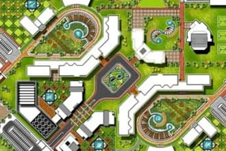 render site plan and subdivision plat map design
