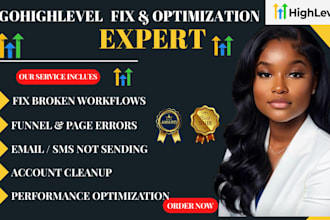 fix optimize gohighlevel automation funnel CRM website landing page expert