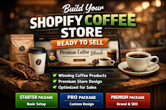 build a premium shopify coffee store with winning products