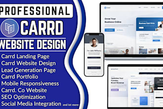 design carrd website, carrd landing page, redesign carrd website design carrd co