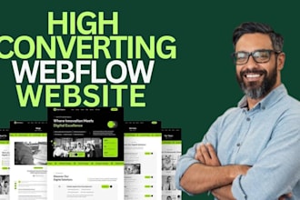design high converting webflow website for portfolio and business websites
