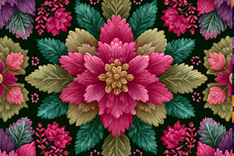 create seamless patterns of floral textil designs