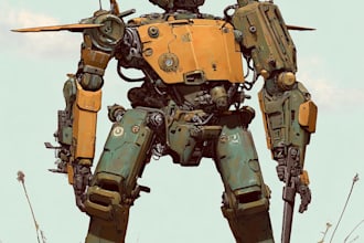 create custom mecha robot art