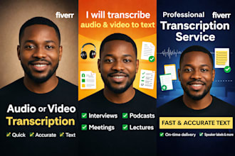 accurately transcribe audio or video to text in 24 hours