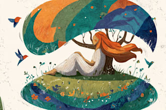 draw a digital illustration in unique style