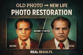 restore old photos, repair damage and enhance image quality