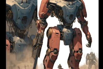 create custom mecha robot art for you