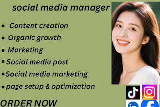 be your professional social media manager for your social media growth