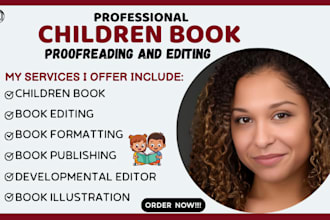 proofread and edit children story book children book editor book illustration