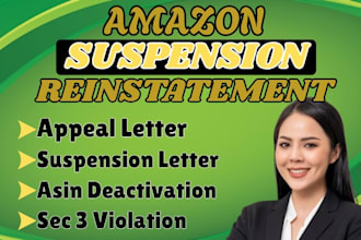 appeal amazon suspension, reinstate suspended amazon store, fix policy violation