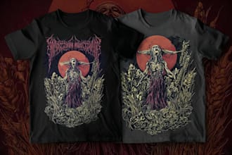make metal, punk, hardcore, horror tshirt designs