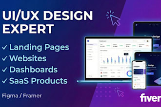 design modern UI UX for landing pages, dashboards, and saas products