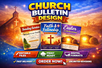 design church bulletin, flyer, brochure event program banner concert poster book