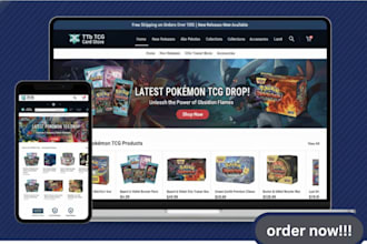 build and design pokemon shopify store,pokemon trading card store,pokemonwebsite