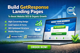 build getresponse website landing page  to boost website seo organic