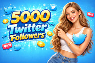 1000 twitter followers as your need