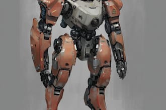 create a mecha robot art