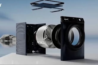 3d industrial animation 3d washing machine animation 3d commercial product ads