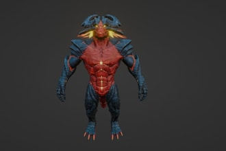 zbrush 3d dragon model,monster creature,3d animal character,retopology,retexture