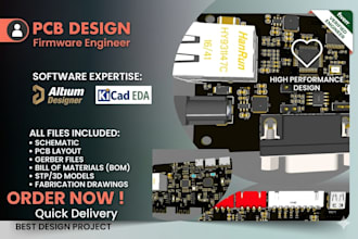 develop pcb and embedded systems for electronics projects