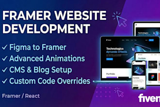build a responsive framer website or convert figma to framer